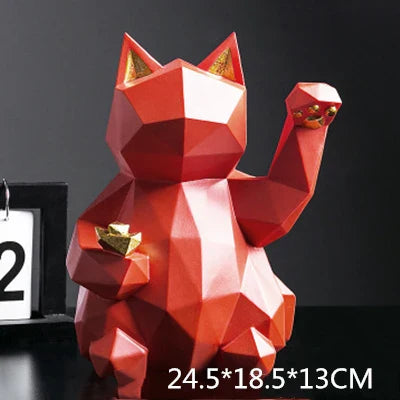 Nordischer Stil Geometrische Glückskatze