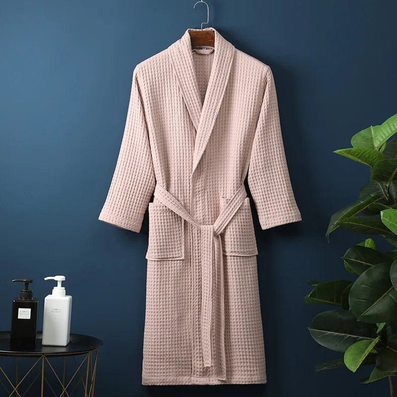 Frendorf | CozyCotton Premium Bademantel aus Baumwolle | Weich & Atmungsaktiv | Perfekt für Herren & Damen | Mit Taschen