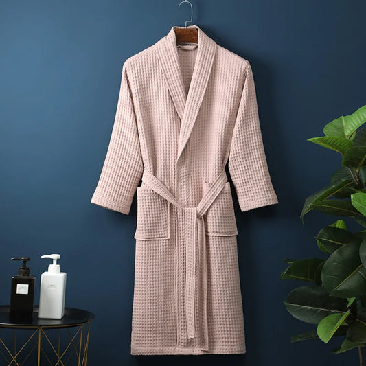 Frendorf | CozyCotton Premium Bademantel aus Baumwolle | Weich & Atmungsaktiv | Perfekt für Herren & Damen | Mit Taschen