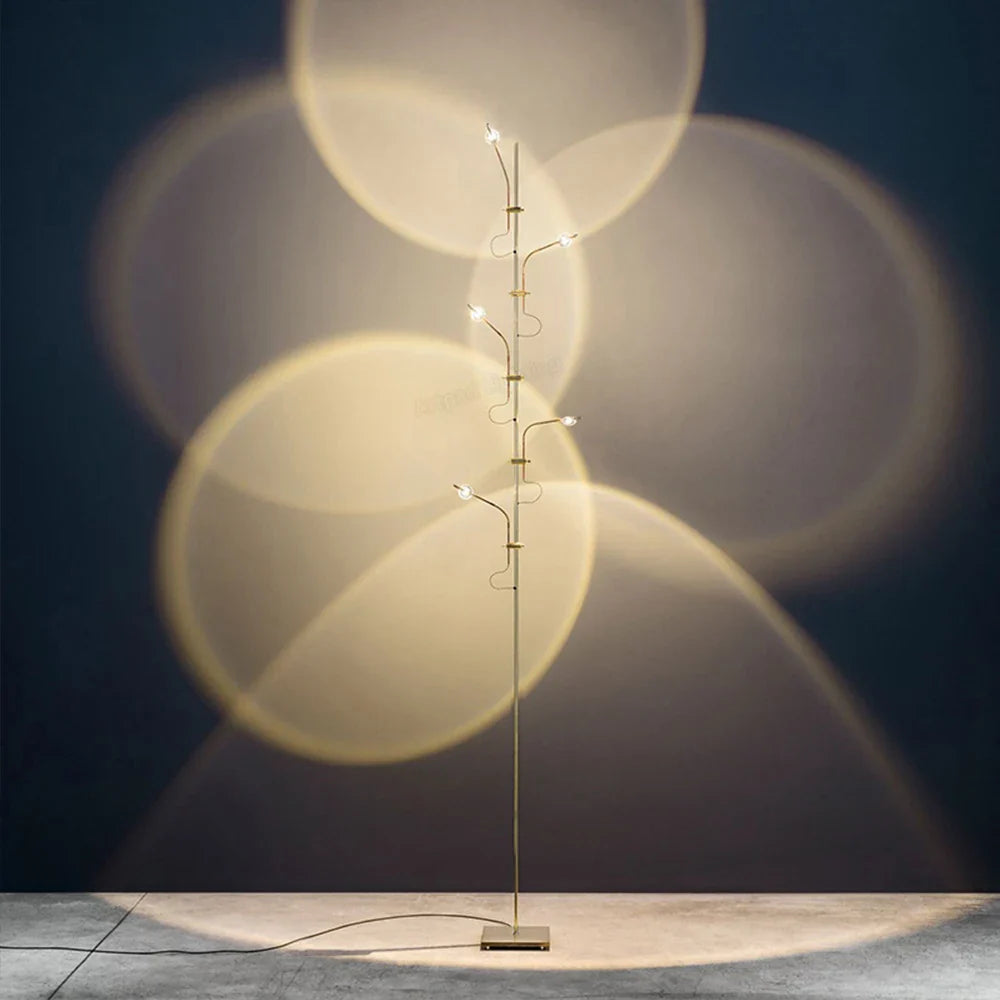 Italienisches Design LED Stehleuchte – Regenbogen-Projektionslampe für atmosphärisches Licht