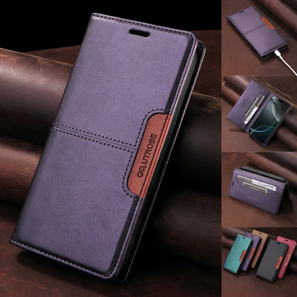 Frendorf | RFID Flip Leder Samsung S25/S24/S23 Magnetische Brieftaschenhülle