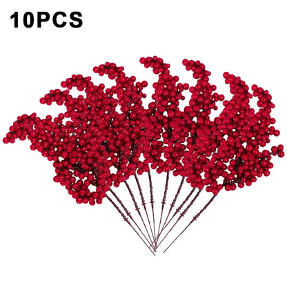 Künstliche rote Beeren DIY Weihnachtsbaum Party Dekoration
