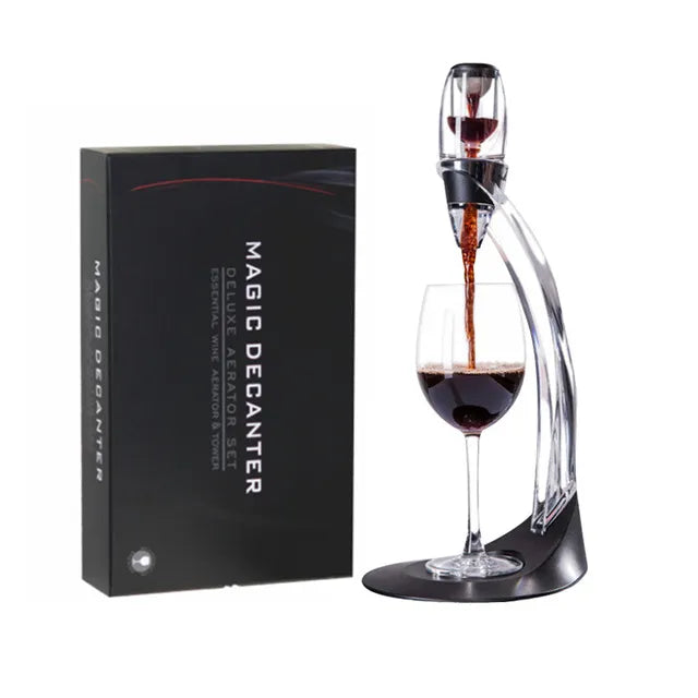Weinbelüfter, Dekanter, Ausgießer, Set mit Filtern, Luftreiniger, Standdiffusor, Luftbelüfter, Sieb, Belüfter, Wein für die Esszimmerbar