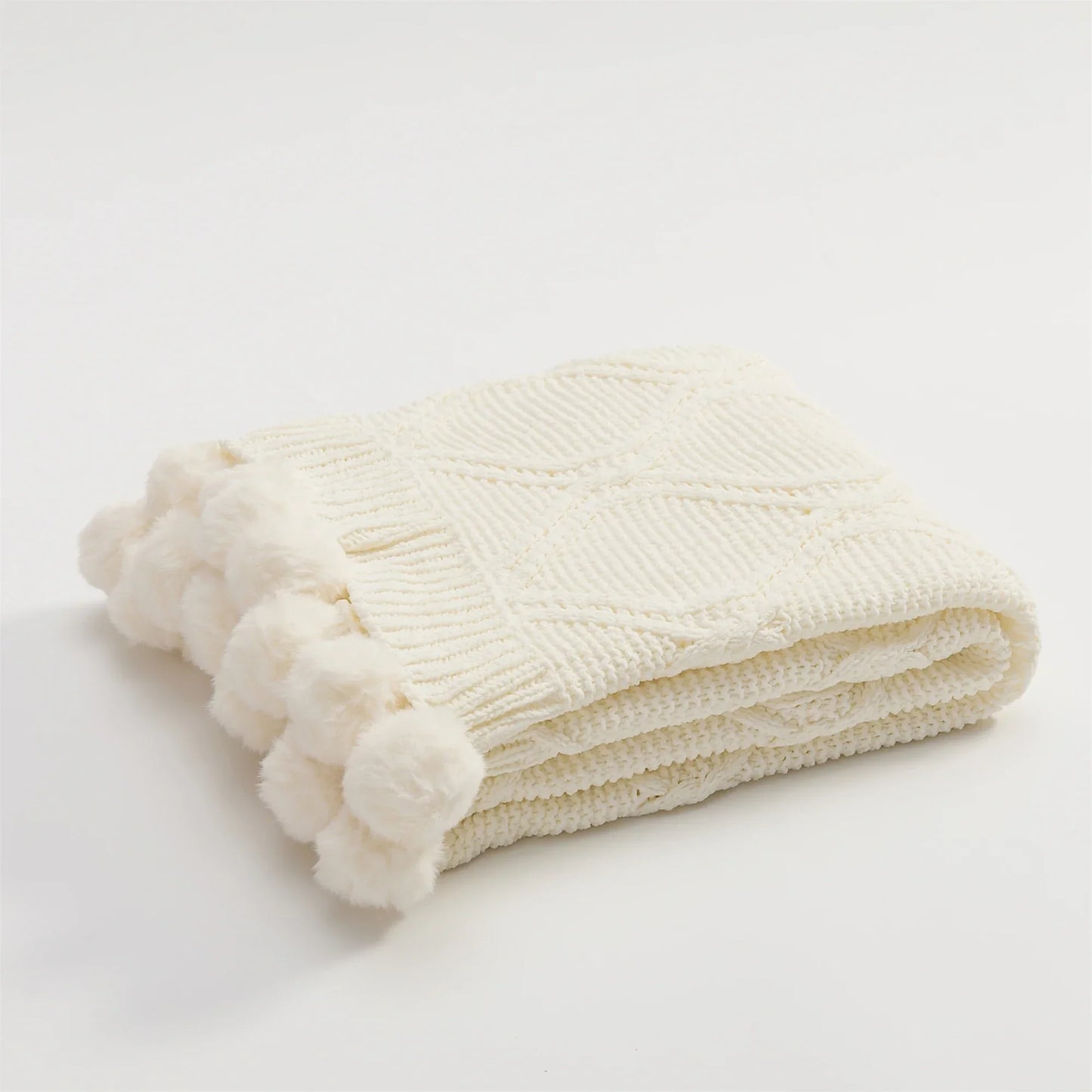 Frendorf | HeartKnit Kuscheldecke aus Chenille | Strickdesign | Für Bett & Sofa | Weich & Gemütlich