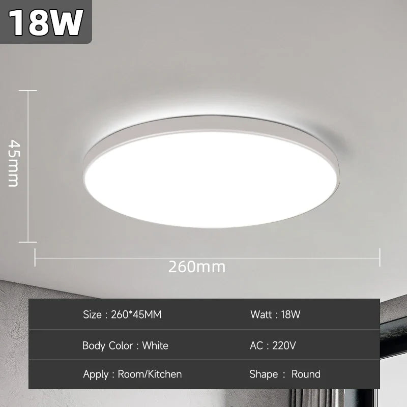 Frendorf | Moderne LED-Deckenlampe – 18W/30W/40W/72W Runde Deckenleuchte für Wohnzimmer, Schlafzimmer, Küche und Badezimmer