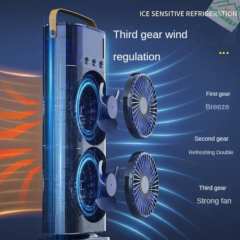 Frendorf | Tragbare Doppelventilator Kühl-Spray Klimaanlage