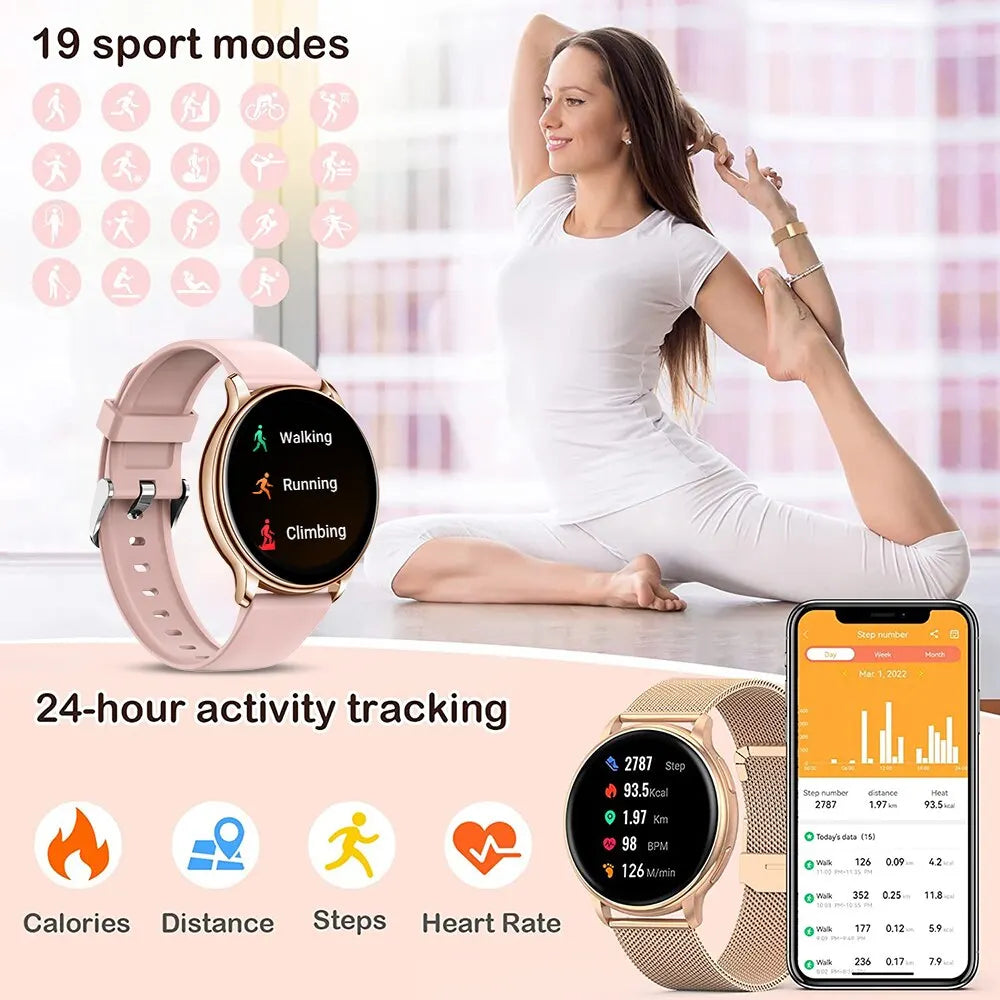 Frendorf | Neue Luxuriöse Sport Fitness Tracker Smartwatch Mit Mehreren Zifferblättern Für Frauen