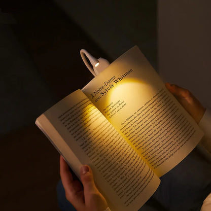 Frendorf | Mini Buchlicht - Tragbares Clip-On Nachtlicht mit USB-Ladung, dimmbares LED für Schlafzimmer, Augenschutz und Camping - 360° Flip Clip Buchlampe