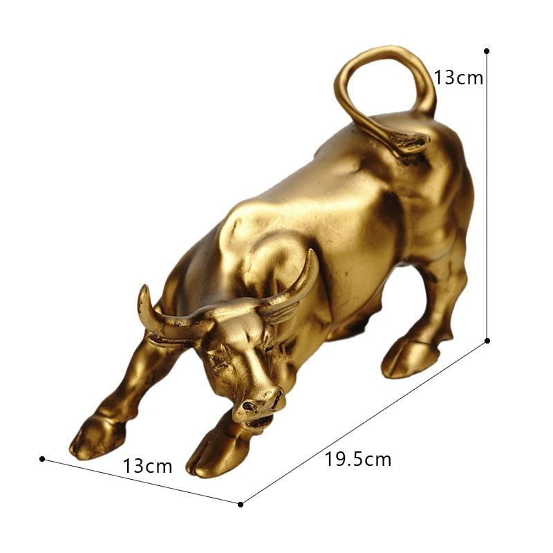 Graffiti-Malerei Harz Bull Figuren Home Wohnzimmer Schlafzimmer Büro Desktop Feng Shui Ornamente Sammlung Statuen