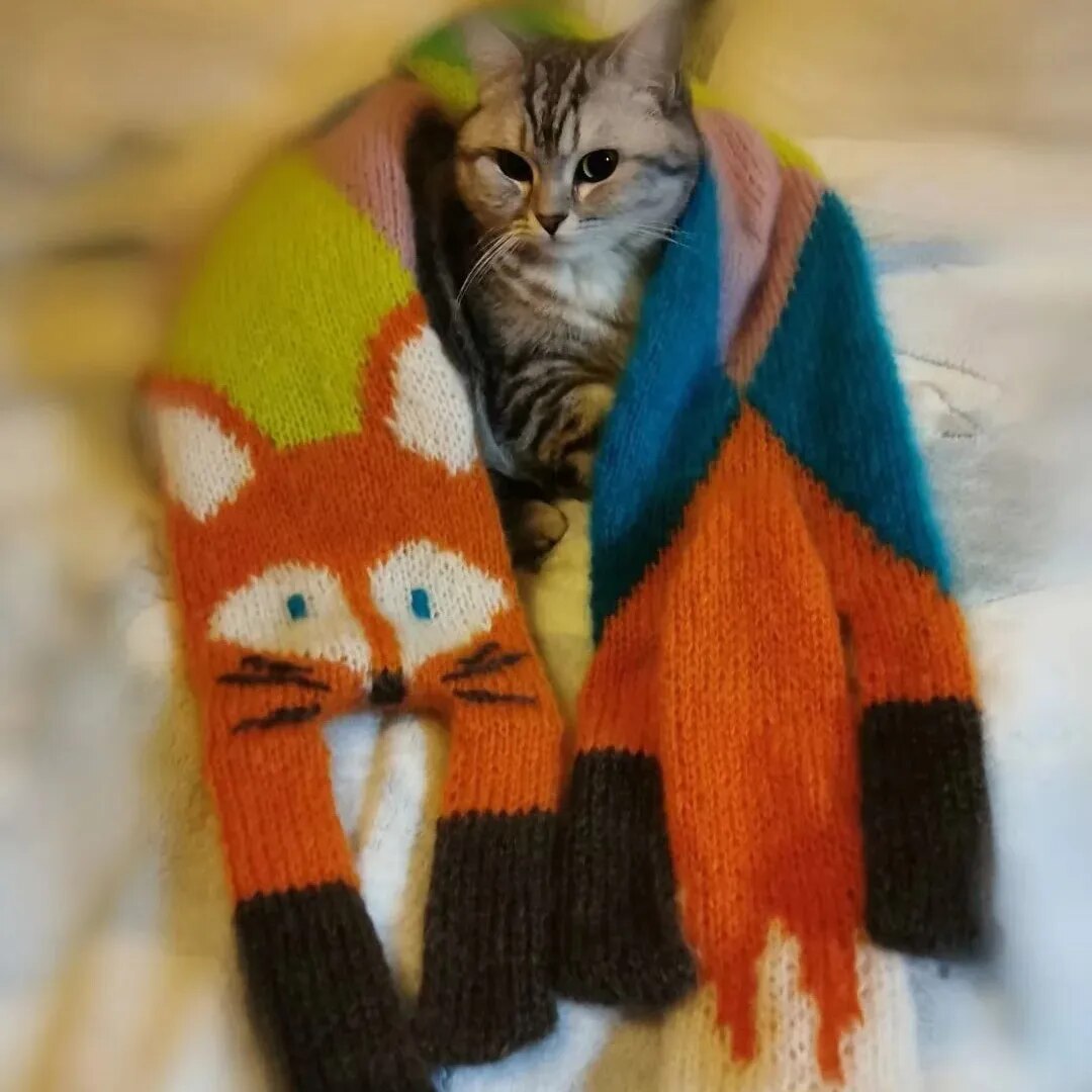 Frendorf | Tiere Cartoon Strickschals