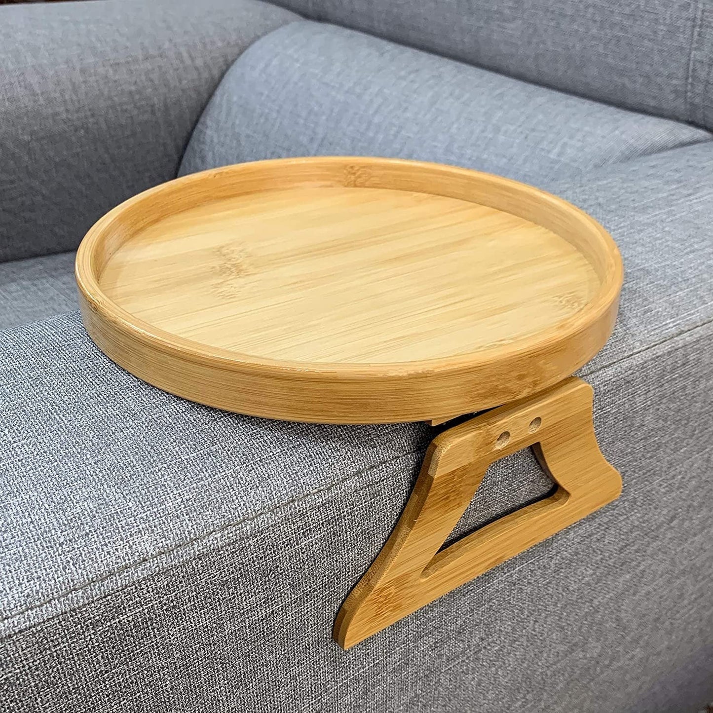 Bamboo Sofa Armlehnen Clip-On runder Tablett