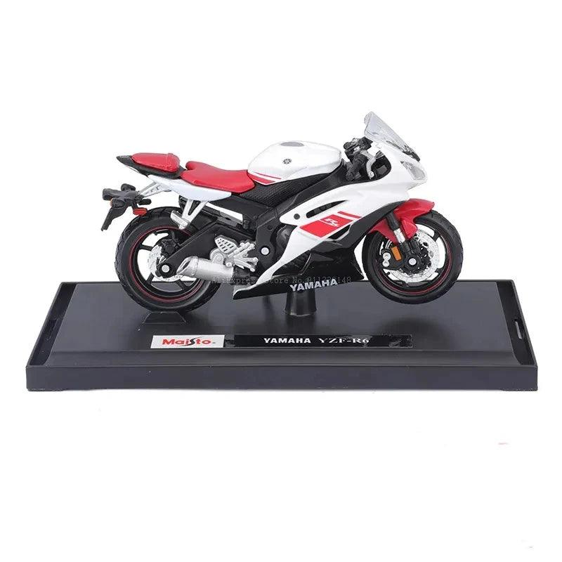 1:18 Maßstab Yamaha R6 Legierungsroller Sportbike Figuren Diecasts Kinder Spielzeug Motorrad Rennmodell Nachbildungen Sammlergeschenk für Jungen
