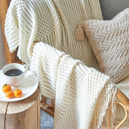 Nordic Style Dick Gestrickte Decke