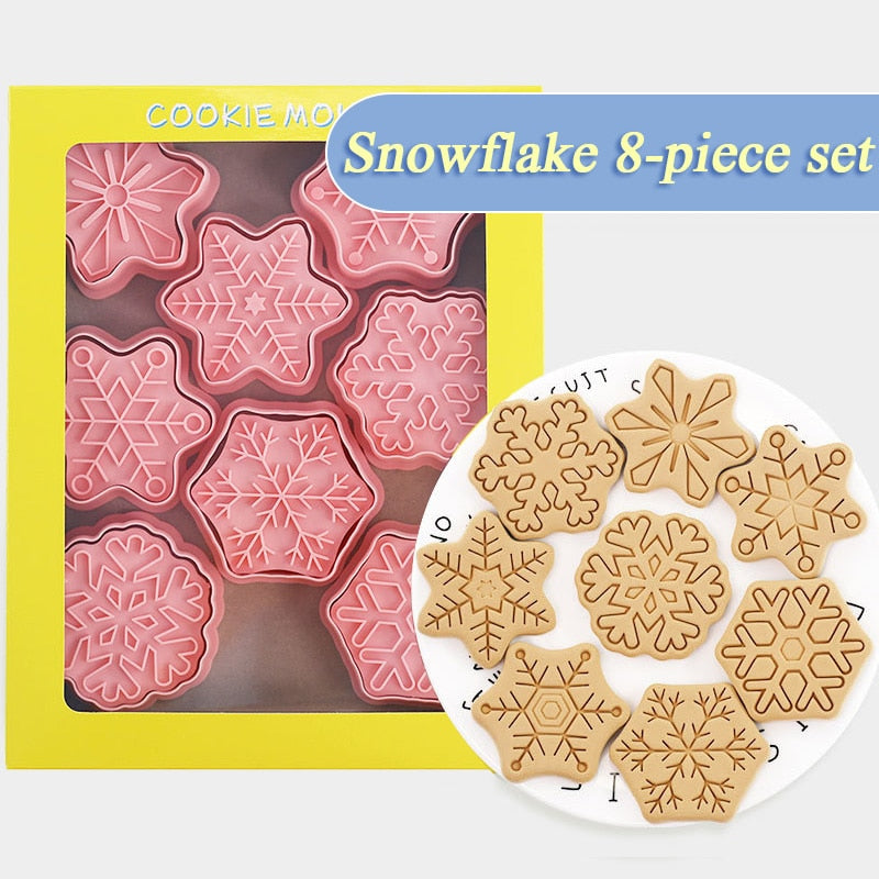 Frendorf | 8Teilig 3D Weihnachtsplätzchen Ausstecher