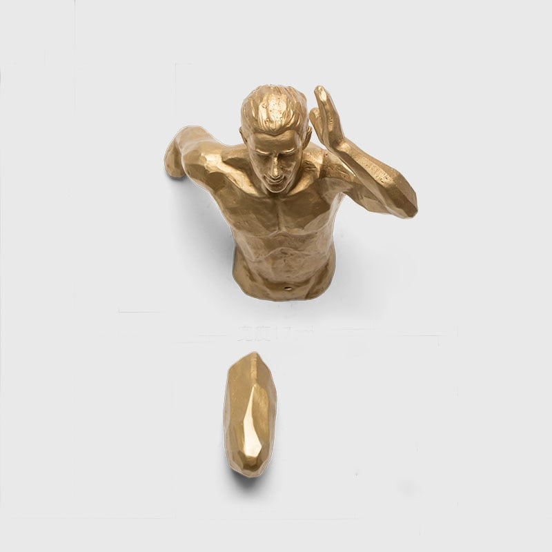 Kreative industrielle Stil Laufskulptur Harz Wohnzimmer Hintergrund Wanddekoration hängende Lauffigur Statue Sportler