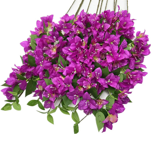 Frendorf | 20 Stück Künstliche Bougainvillea Kletterranke – 80 cm Seidenbougainvillea Blütenzweig für Hochzeiten, Partys und Wohnkultur