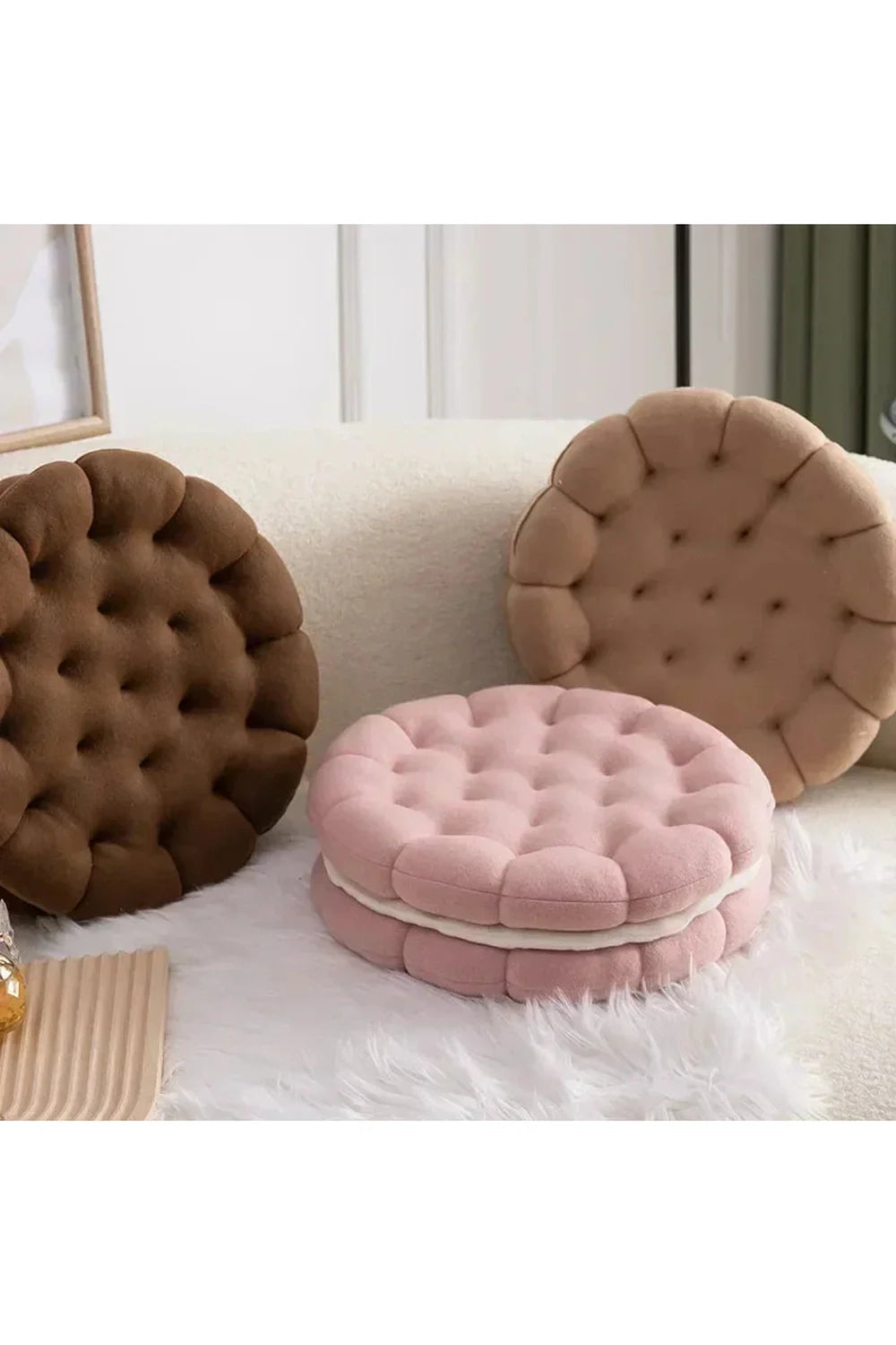 Plüsch Macaron Kissen Set