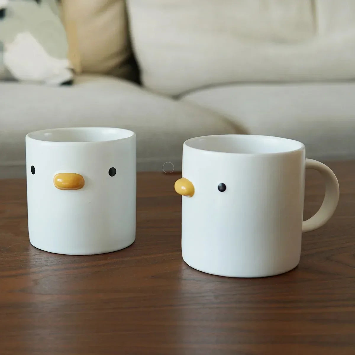 Keramische Chick Kaffeetasse Saft Handgriff Büro Teetasse Tasse Küche Party Trinkwerkzeuge Mikrowellenfest Keramische MilchTasse 400ml Tasse
