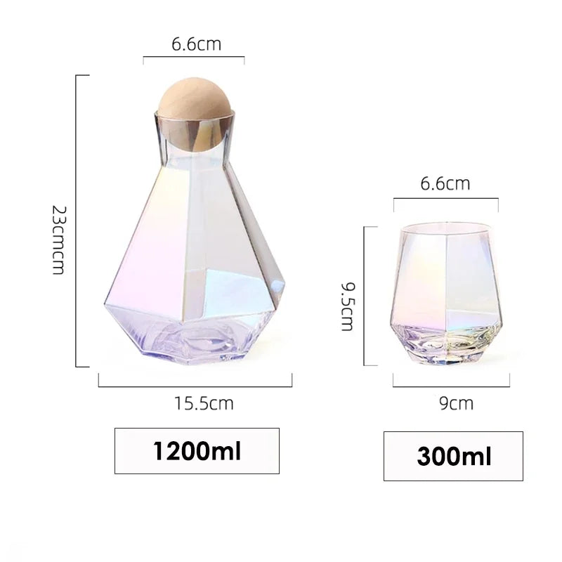 Frendorf | CrystalServe Diamond Design Trinkglas-Set (5-teilig) | Luxuriöses Glasdesign für stilvolle Getränke