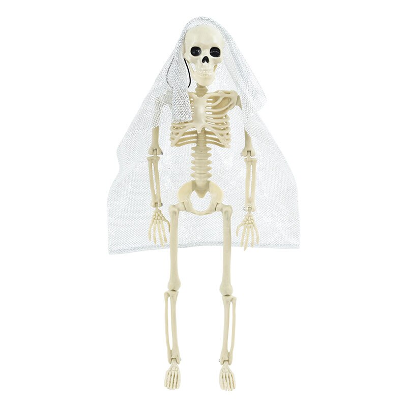 Halloween Fälschung Menschliches Schädelskelett Bewegliche Dekorationen für Zuhause Bar Spukhaus Horror Requisiten Ornament Spielzeuge Halloween Dekoration