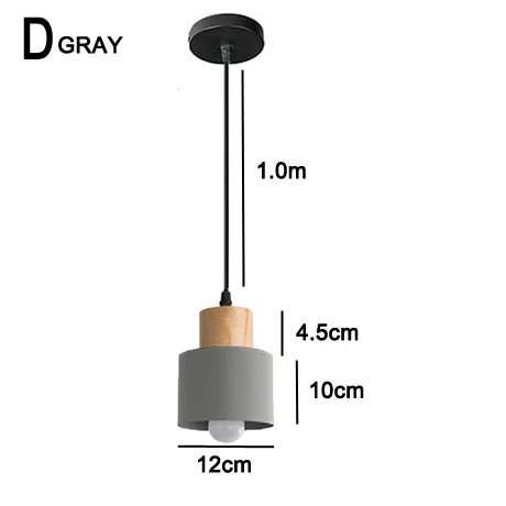 Nordische LED-Pendelleuchten aus Metall und Holz - Moderne Hängelampen für Esszimmer und Küche