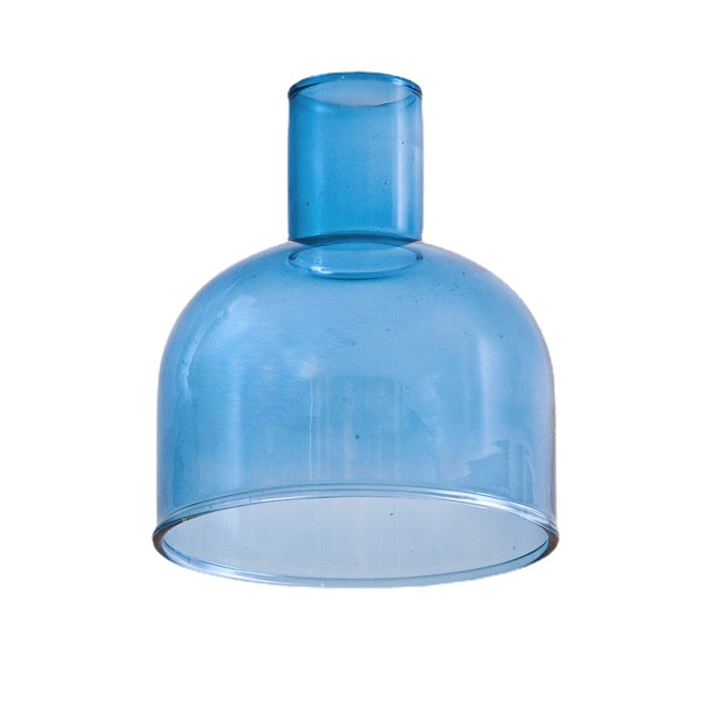 Farbenfroher Glas-Teelichthalter