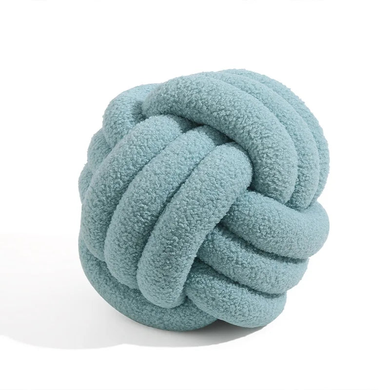 Gooi Kissen - Gemütlich - Handgeknoteter Ball - Lammfell