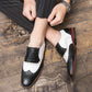 Frendorf | Herren Luxus Schuhe Brogue Schnürung Casual Britischer Stil Kontrastfarbe Oxford Büro