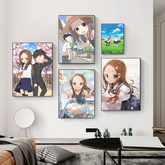 Anime Teasing Master Takagi-san Poster Wandkunst Home Dekor Zimmer Dekor Digitale Malerei Wohnzimmer Restaurant