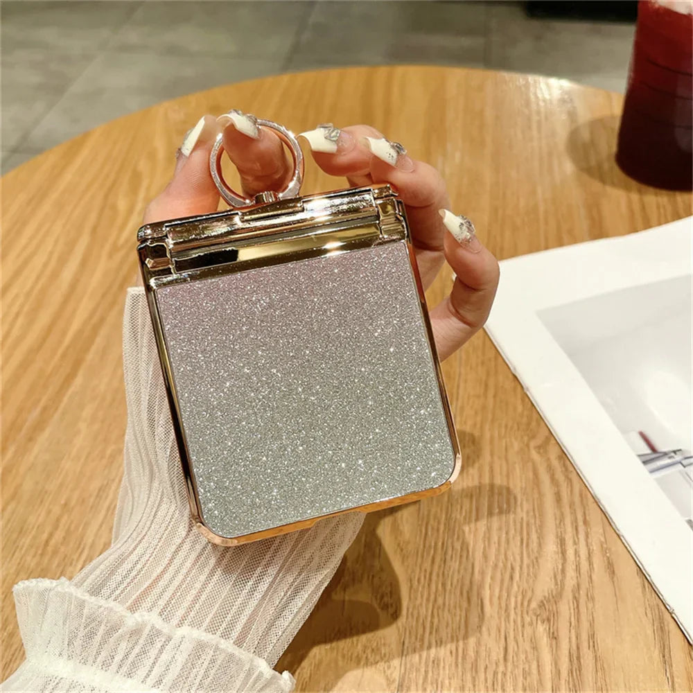 Frendorf | Gradient Glitter Diamond Samsung Z Flip Ring Halter Hülle