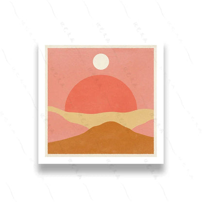 Bohemian Sonnen Gesichter Leinwand Malerei Abstrakt Vintage Wandbilder Retro Glückliches Zitat Quadrat Druck Poster Wohnzimmer Wohnkultur