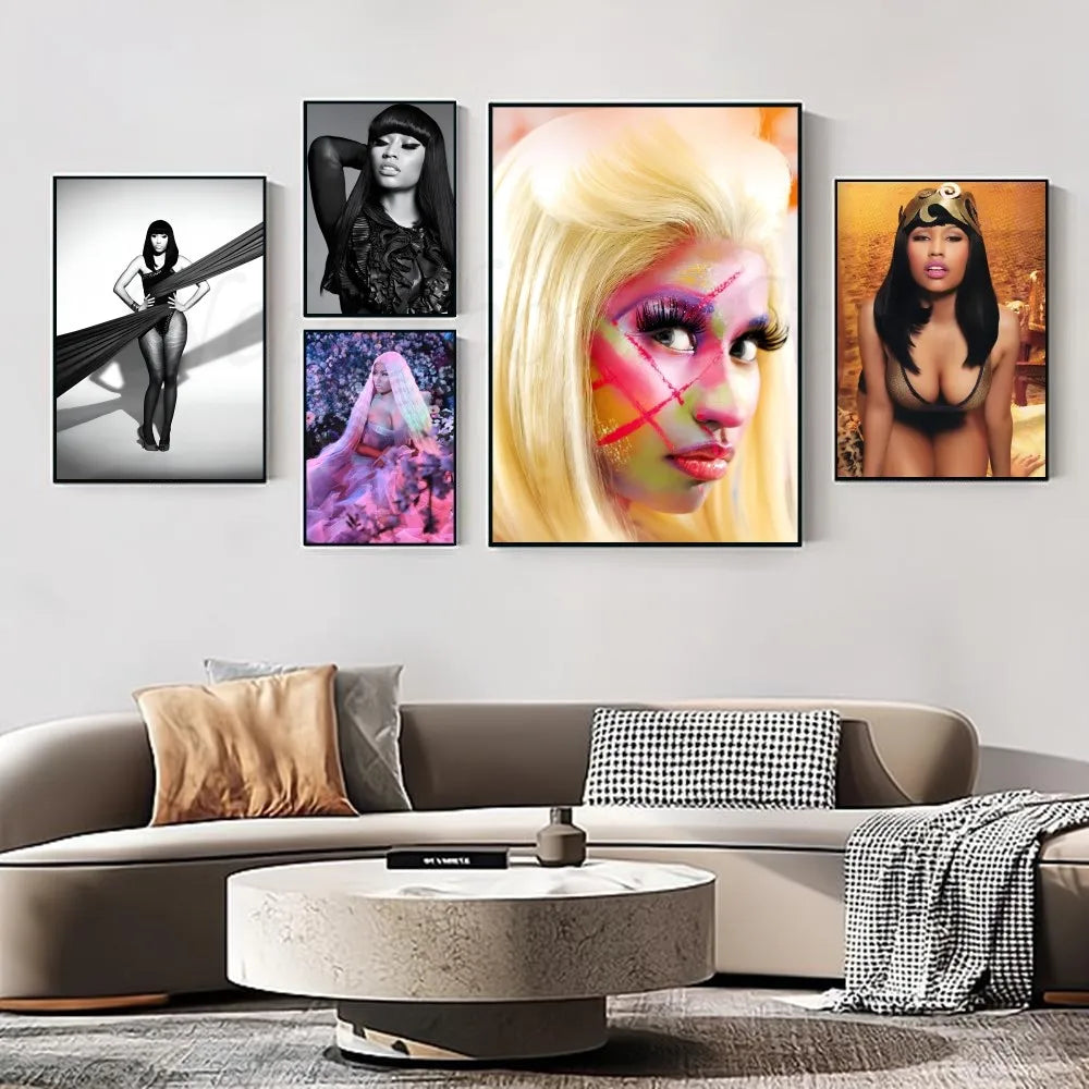 Beliebtes Pop-Sängerin-Nicki Minaj Poster Wandkunst Wohnkultur Raumdekoration digitale Malerei Wohnzimmer Restaurant Küchenkunst