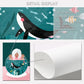 Frendorf | ArtWave Nordische Tierkunst-Leinwand | Wal Delfin Leopard | Poster und Drucke | Wohnzimmer Wanddeko
