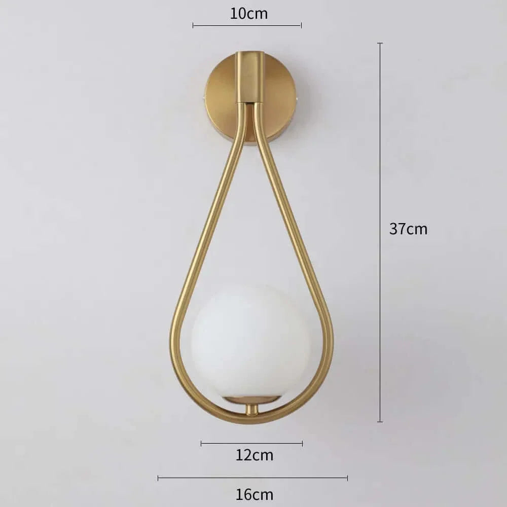 Drop Luxus Glas Ballen Wandlampe