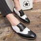 Frendorf | Herren Luxus Schuhe Brogue Schnürung Casual Britischer Stil Kontrastfarbe Oxford Büro