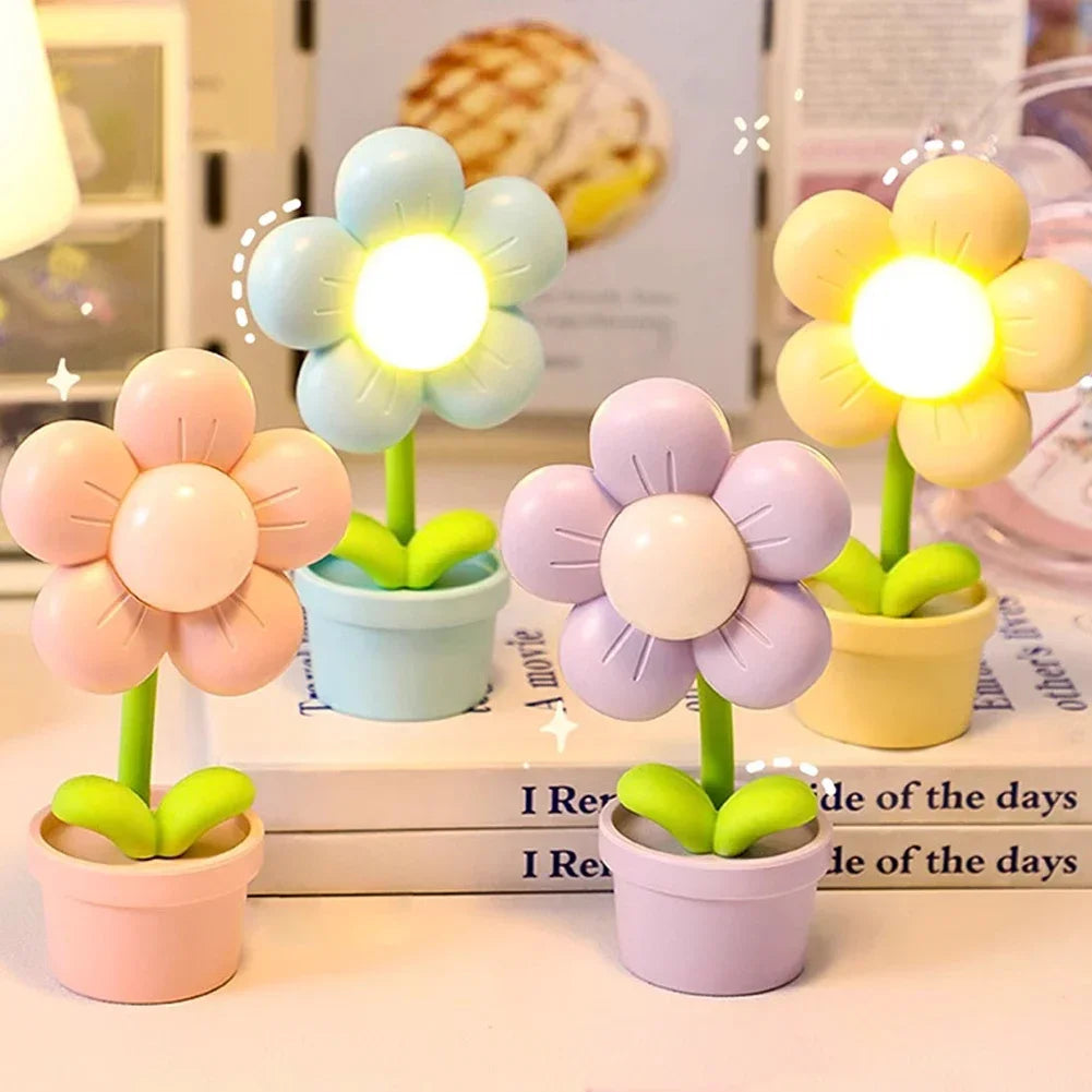Mini LED Blumen Nachttischlampe