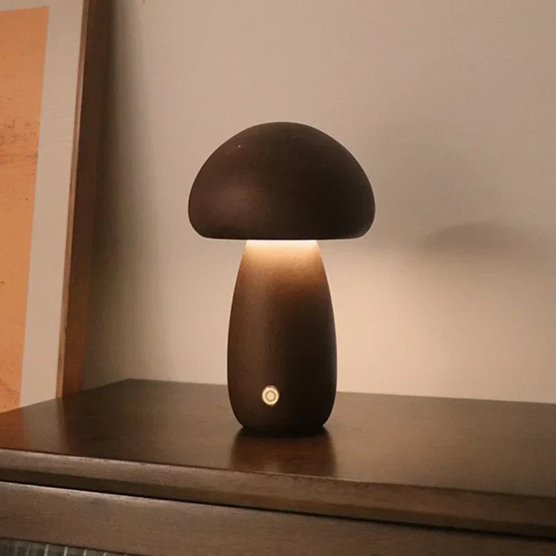 in Pilzform - Charmante Tischlampe mit sanftem Licht für das Kinderzimmer & Schlafzimmer