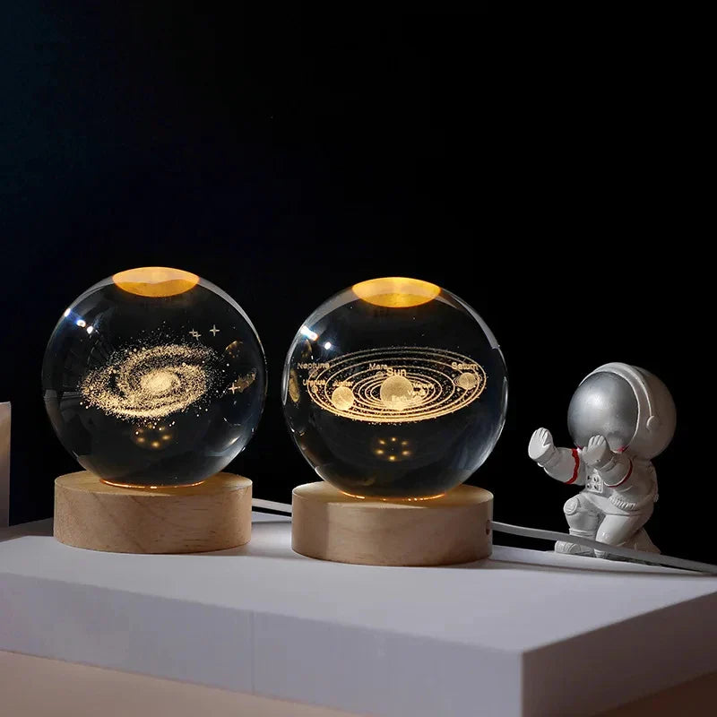 3D Mondkristallkugel Lampe