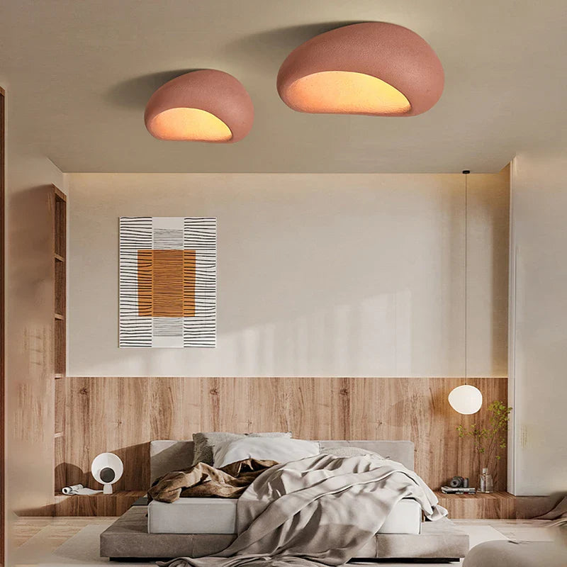 Wabi-Sabi Inspirierte LED Deckenlampe: Minimalistische Eleganz für Ihr Zuhause