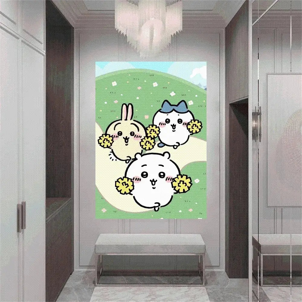 Niedliches Chiikawas Poster Home Office Studium Wand Schlafzimmer Wohnzimmer Küchen Dekoration Malerei