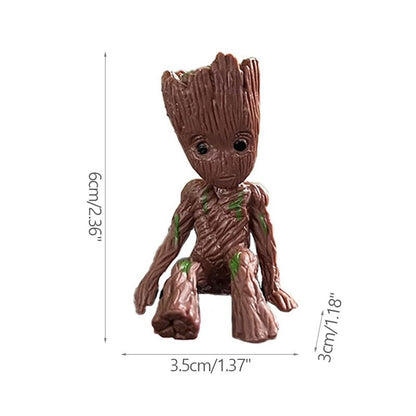 Cartoon Groot Miniaturfigur: Verspielte Bürodekoration