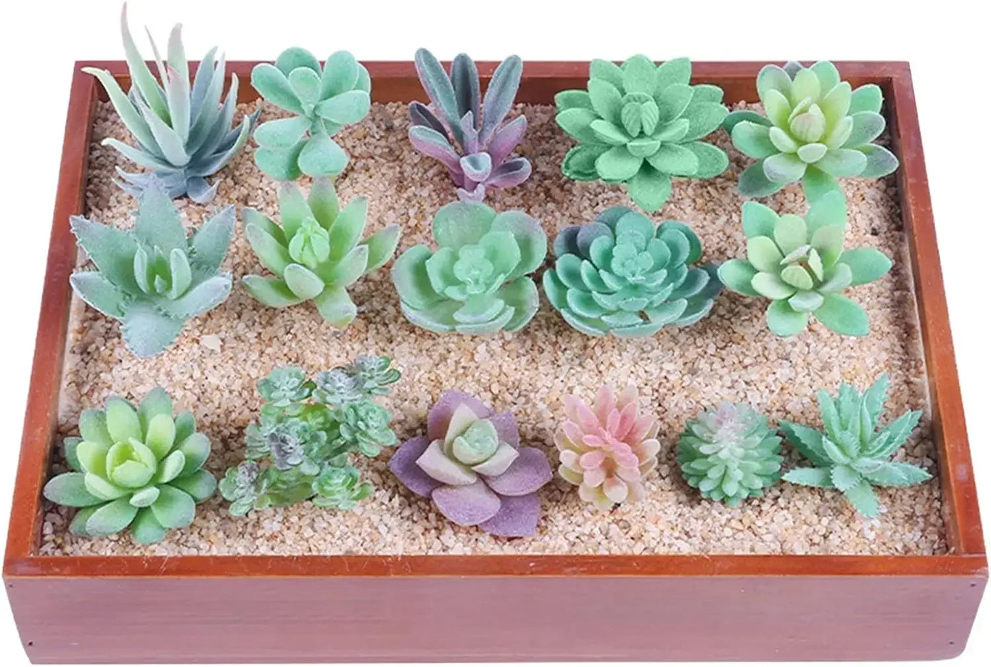 Frendorf | 16 Stück Realistische Texturierte Künstliche Sukkulenten Set – Mini Kunstpflanzen für Zuhause, Büro, Garten & DIY Dekor