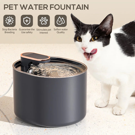 Automatischer Elektrischer Wassertrinker für Haustiere – Hund & Katze Trinkbrunnen mit Filter, Dunkelblau