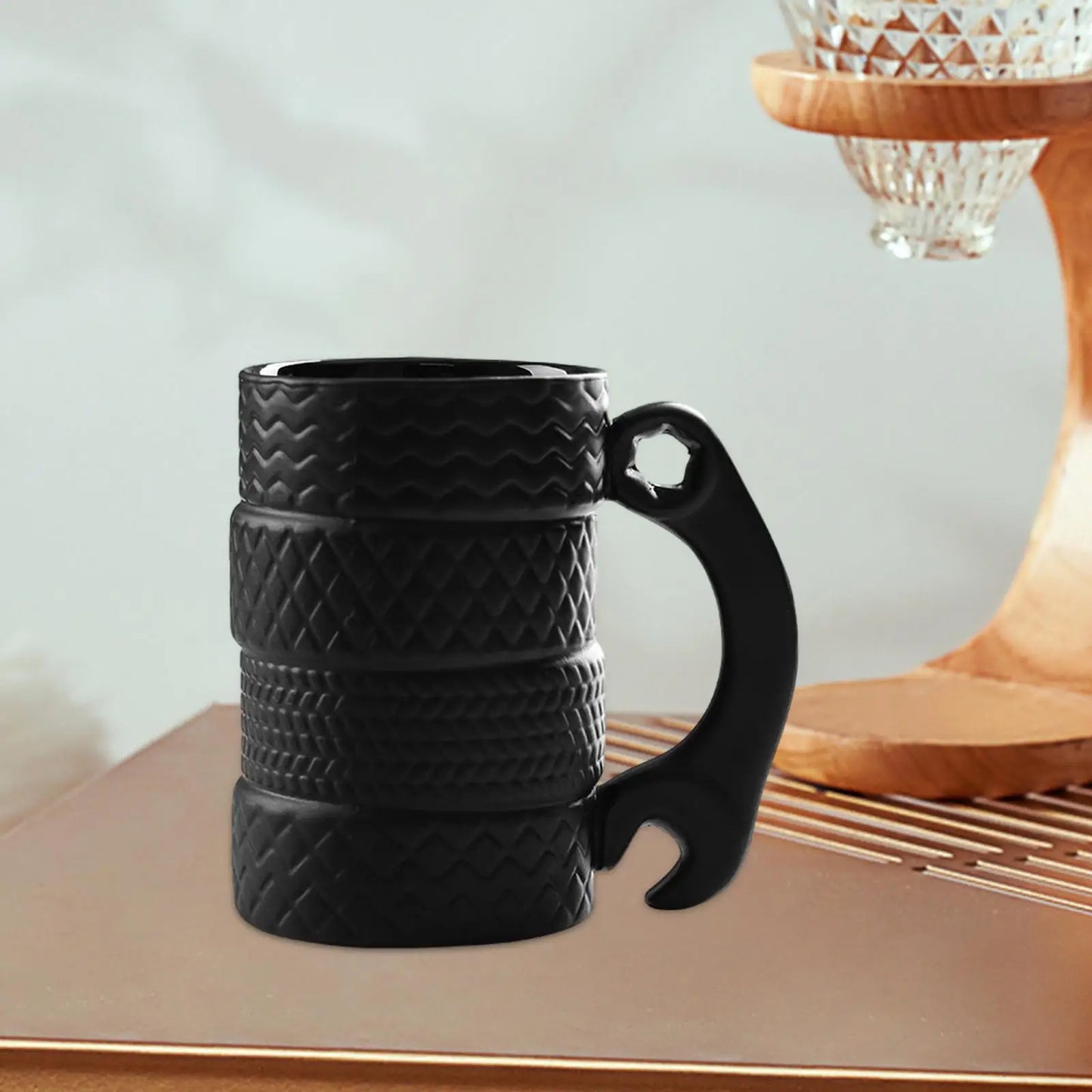 Frendorf | GearMug Radreifen-Kaffeetasse | Kreatives Trinkgeschirr | Frühstückstasse für Autoliebhaber | Einzigartiges Geschenk
