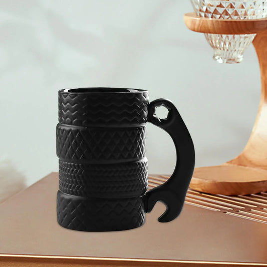 Frendorf | GearMug Radreifen-Kaffeetasse | Kreatives Trinkgeschirr | Frühstückstasse für Autoliebhaber | Einzigartiges Geschenk