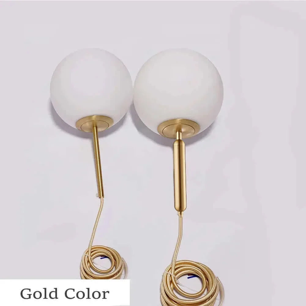 Mid-Century Modern Glas Ball Pendelleuchte