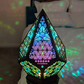 Glas-in-Block Stil LED Tischlampe - LumiAura