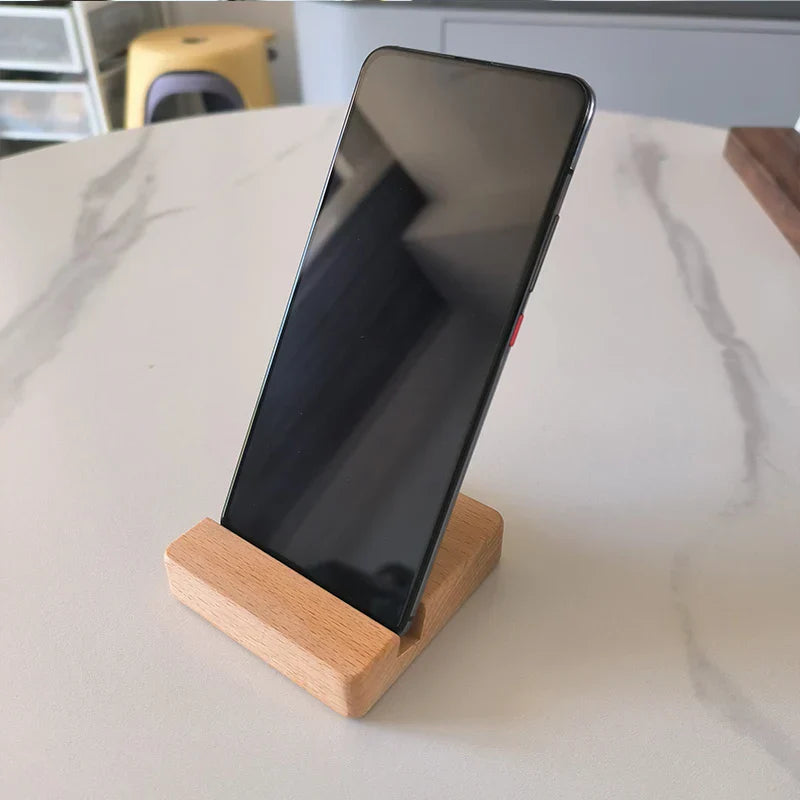 Frendorf | Universeller Tischständer aus massivem Holz für Mobiltelefone und Tablets - Wohnaccessoires