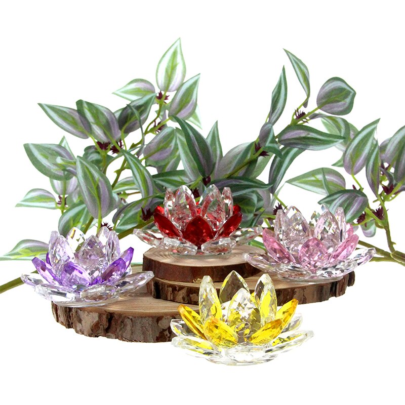 Kristall Lotus Blume Handwerk Glas Briefbeschwerer Hause Dekoration Ornamente Figuren Hause Hochzeit Party Decor Geschenke Souvenir