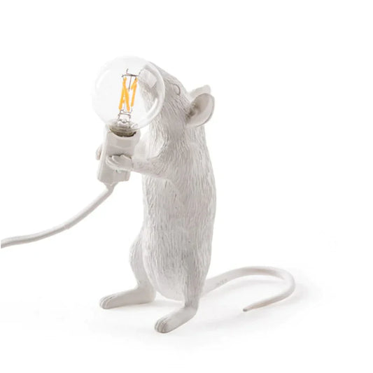 Moderne LED Tischlampen Harz Tier Ratte Katze Eichhörnchen LED Nachtlichter Maus Tischlampen Wohnkultur Schreibtischlampe Beleuchtungsanlagen